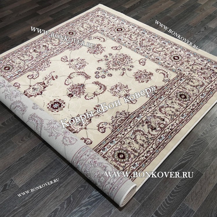Бежевый с Красным Ковер Для Гостиной Арт 30063