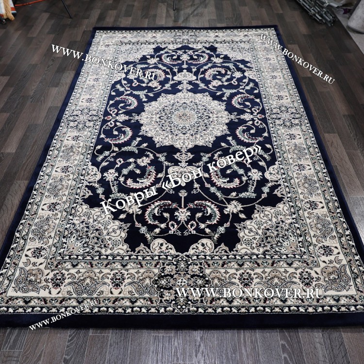 Ковер Для Гостиной Дизайн 30837 Темно-Синий