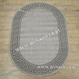 Безворсовый Ковер Дизайн 13 Серый Овал